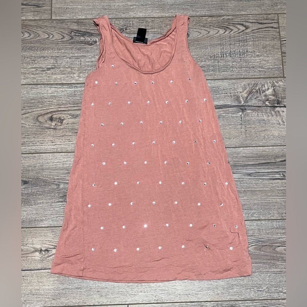 H&M coral loose fit jewel tank coral copper